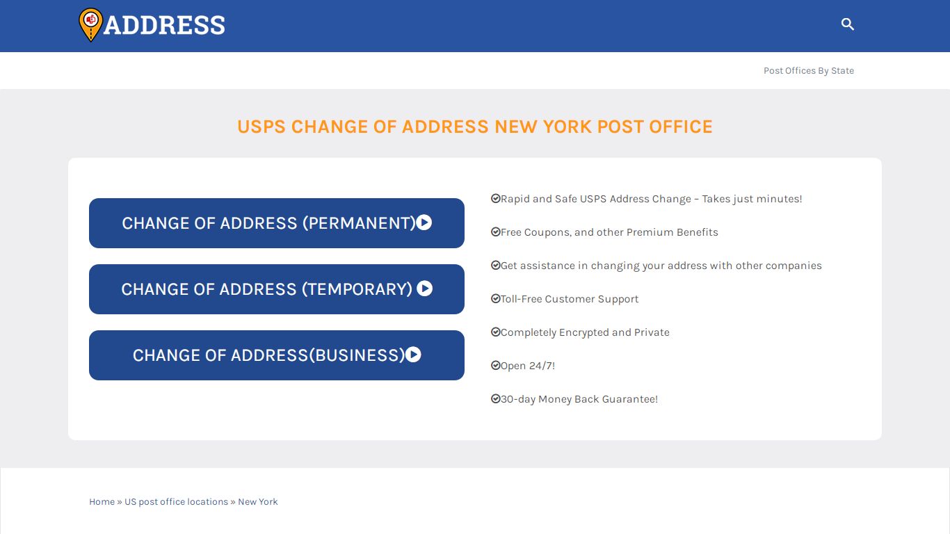 USPS Change of Address New York Post Office