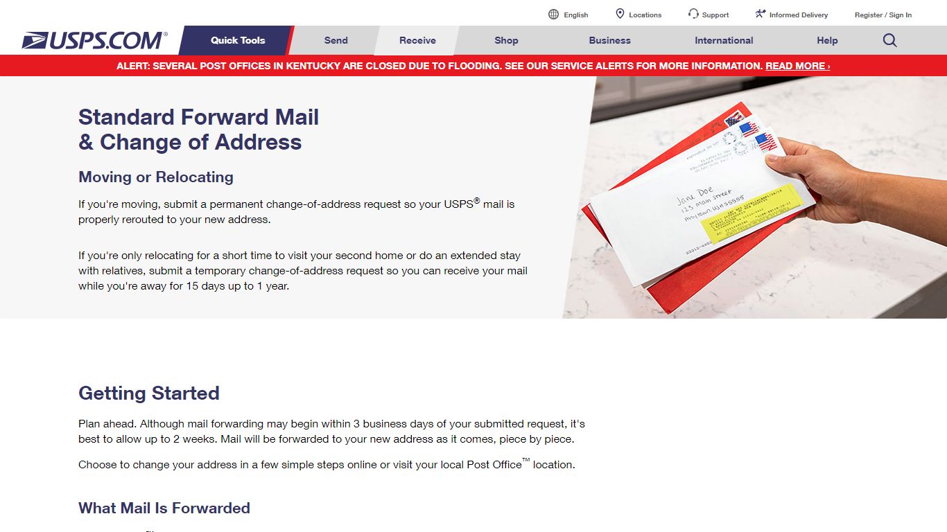 Standard Forward Mail | USPS